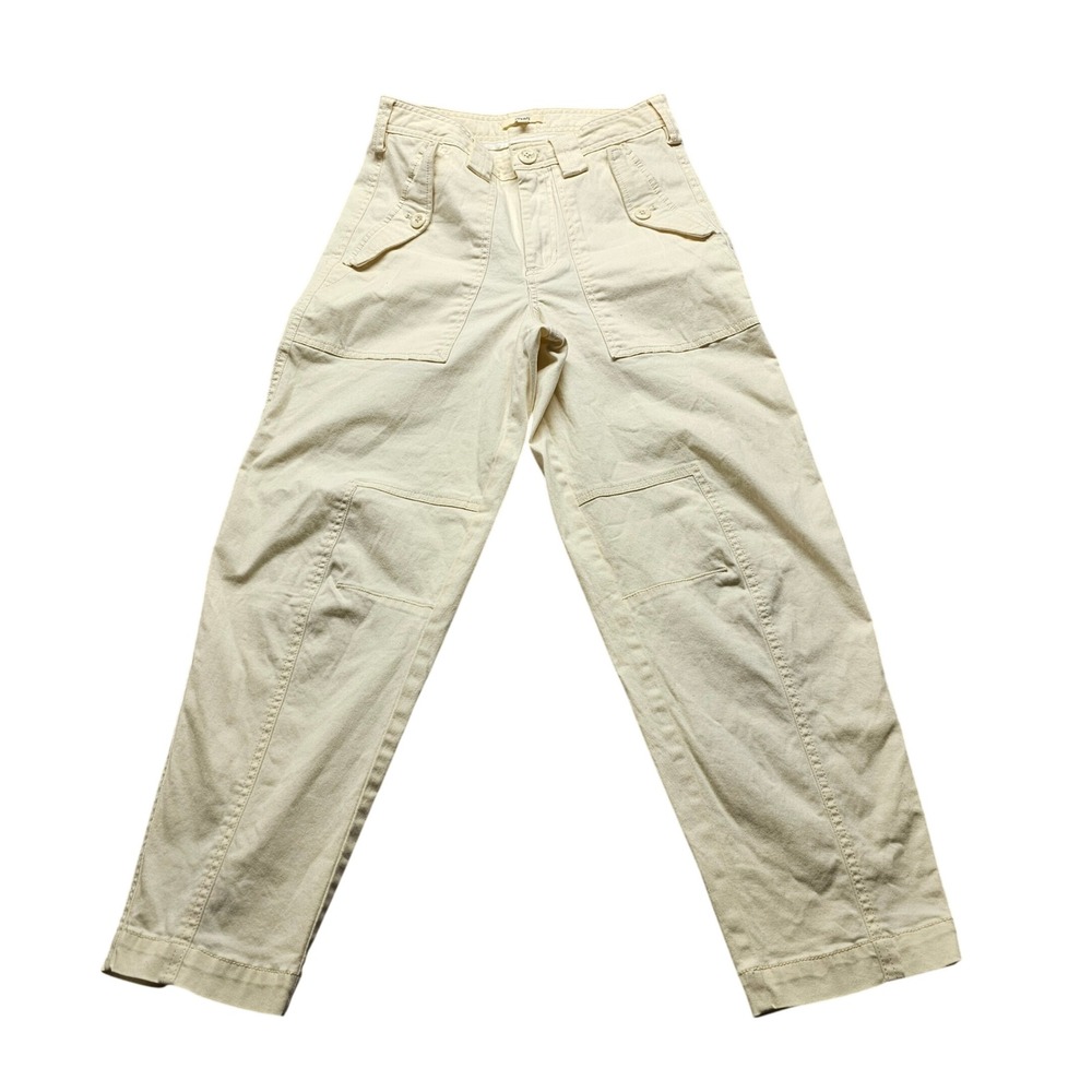 Colin's Utility Cargo Pants Womens 34 Cream Off-White Straight Leg Workwear
